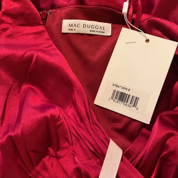 Mac Duggal SPIT BISHOP SIFFVE WRAP OVER FLOWY GOWN 67847 - Picture 13 of 16